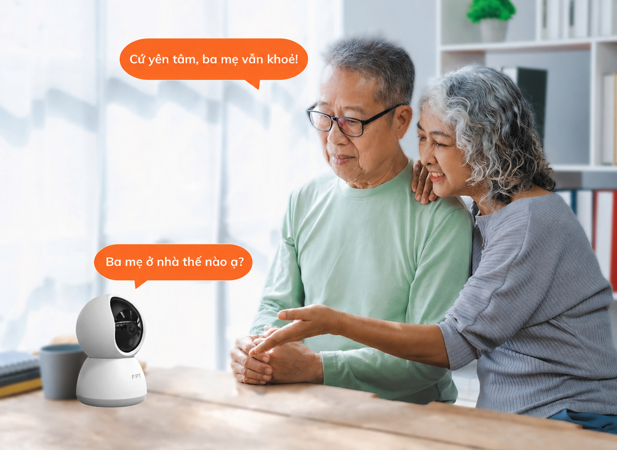 Camera AI quan sát và trò chuyện với người lớn tuổi