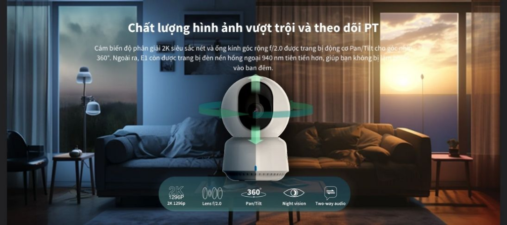Camera Aqara E1 có chất lượng hình ảnh vượt trội