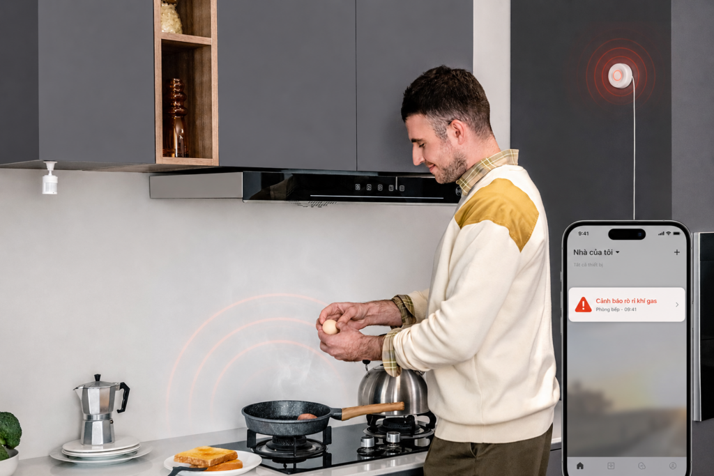 Cảm biến phát cảnh báo về điện thoại khi phát hiện khi gas