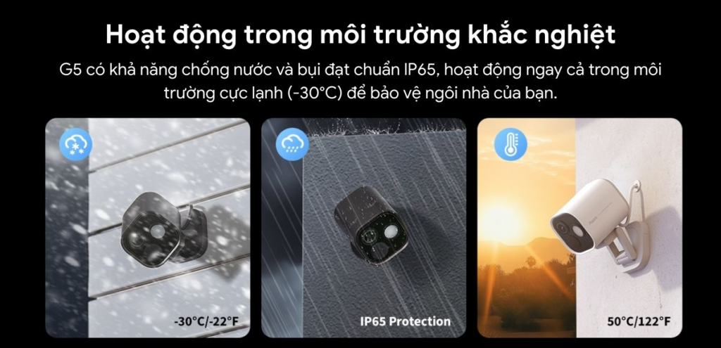 Camera Aqara Hub G5 hoạt động trong môi trường khắc nghiệt